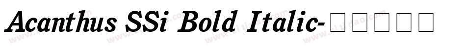 Acanthus SSi Bold Italic字体转换 Acanthus SSi Bold Italic字体转换